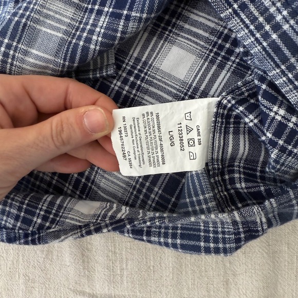 Wrangler Mens Blue Plaid Pearl Snap Western Work Shirt Large - Picture 8 of 11